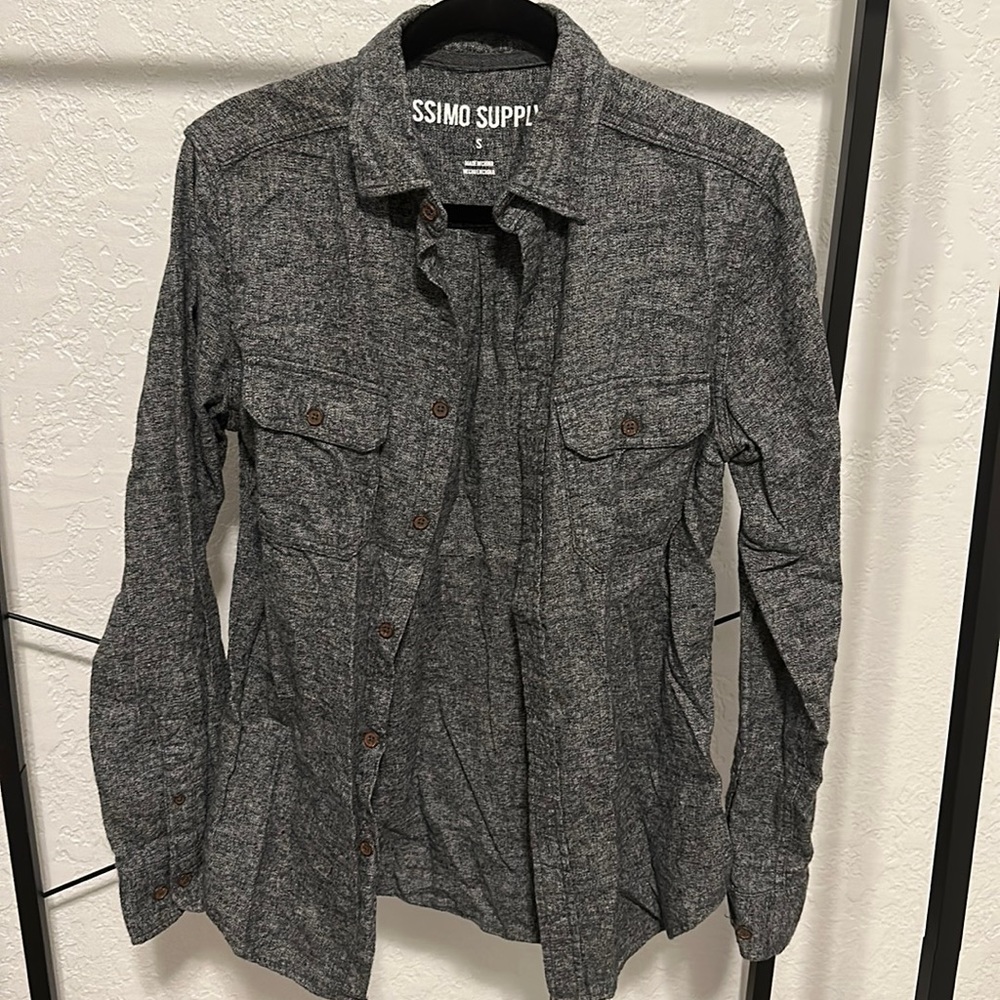 Men’s gray Mossimo button up flannel